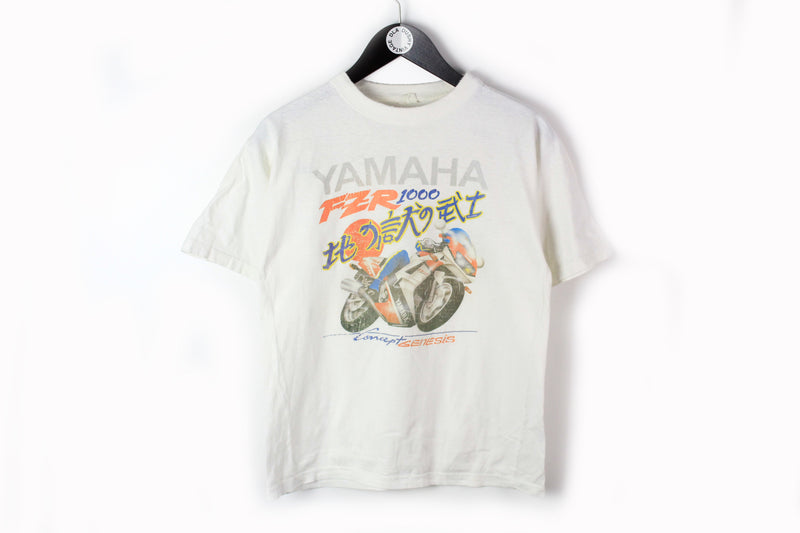 Vintage Yamaha FZR 1000 Concept Genesis T-Shirt white 80s rare motor sport tee