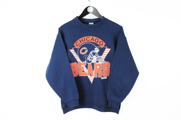Vintage Chicago Bears Sweatshirt Women's Medium / Large blue 90s big logo retro style jumper