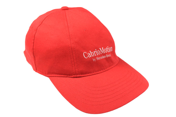 Vintage Cabrio Motion by Mercedes-Benz Cap red 90s baseball racing hat