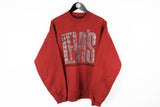 Vintage Levis Sweatshirt Large red 90s big logo retro style jumper sport Rebel Youth