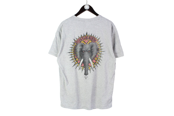 Vintage Powell Peralta T-Shirt Large big logo gray big logo 90's elephant cotton skateboarding skate streetwear tee Vallely 