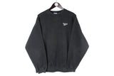 Vintage Reebok Sweatshirt black small logo 90s retro crewneck sport jumper
