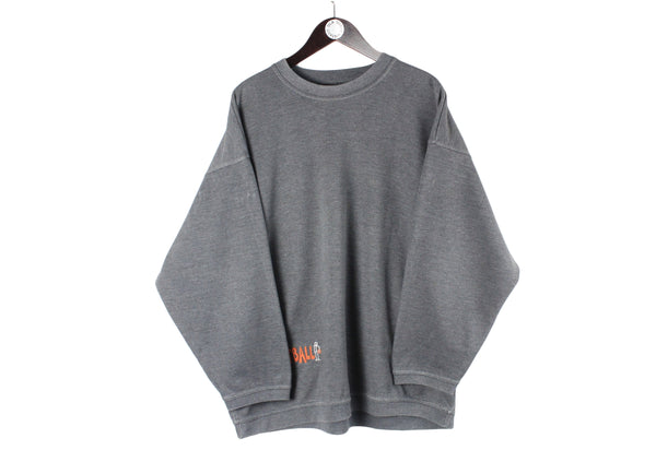 Vintage Adidas Streetball Sweatshirt gray crewneck 90s logo retro basketball USA style jumper
