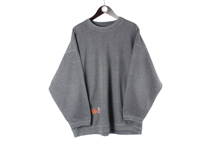 Vintage Adidas Streetball Sweatshirt gray crewneck 90s logo retro basketball USA style jumper