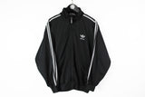 Vintage Adidas Track Jacket Medium black white 90s sport retro style jacket