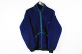 Vintage Helly Hansen Fleece Medium blue 90s full zip retro style sweater