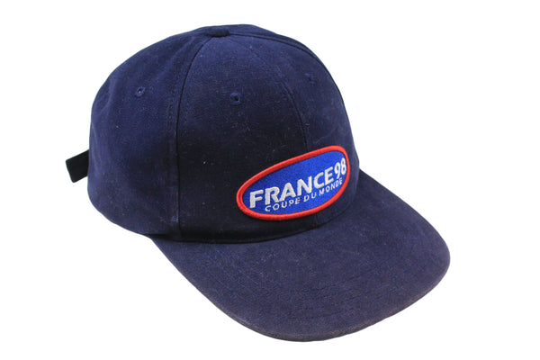 Vintage France 98 World Cup Adidas Cap navy blue 90s football 1998 Monde hat