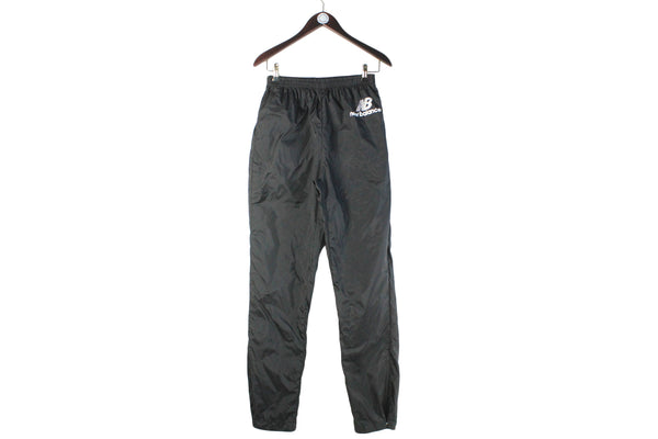 Vintage New Balance Track Pants Medium black big logo 90s retro classic sport trousers
