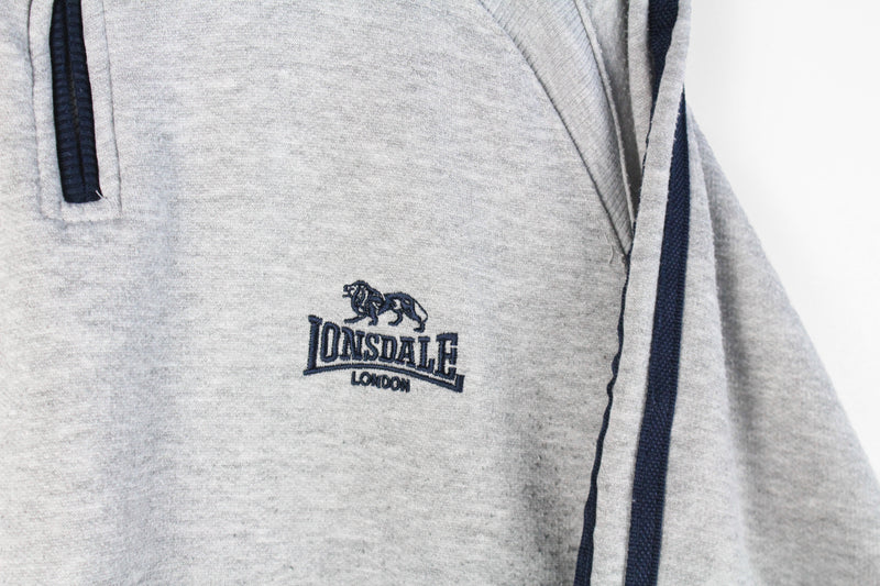 Vintage Lonsdale Sweatshirt 1/4 Zip Large