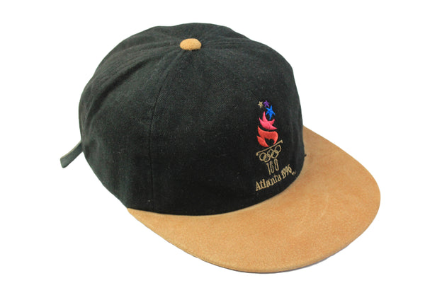 Vintage Atlanta 1996 Olympic Games Cap black 90s USA sport retro style hat
