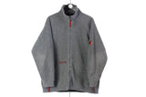 Vintage Mammut Fleece Medium size men's gray warm wear full zip winter jacket basic outdoor wear authentic style 90's 