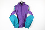 Vintage Adidas Track Jacket Large purple classic 90s sport retro style windbreaker