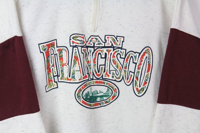 Vintage San Francisco Sweatshirt 1/4 Zip Large