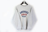 Vintage Levis Sweatshirt Large gray big logo 90s sport jumper