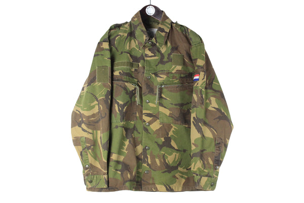 Vintage Military Netherlands Jacket Large camo 90s retro 80s streetwear Holland coat army jacket
