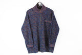 Vintage Missoni Mare Sweater 1/4 Zip Small multicolor 90s sport jumper sweater sweatshirt