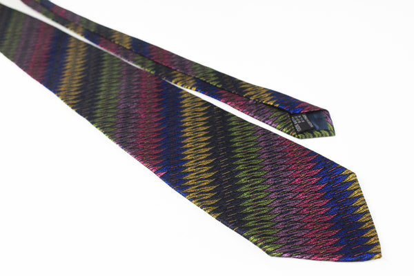 Vintage Missoni Tie retro luxury 90s authentic rare silk accessories for men's multicolor 