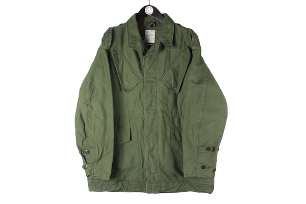 Vintage Military Jacket XLarge green 90s retro 80s army khaki streetwear  parka coat