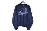 Vintage O'Neill Sweatshirt Large size men's classic basic blue sweat crewneck long sleeve jumper sport authentic athletic 90's 80's style streetwear big logo ski extreme