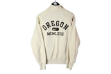 Vintage Nike Cardigan Full Zip Small / Medium oregon big logo 00s track jacket beige sweatshirt