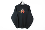 Vintage Mickey Mouse Disney Sweatshirt Large / XLarge big logo black made in USA 90s 80s crewneck retro style cotton jumper