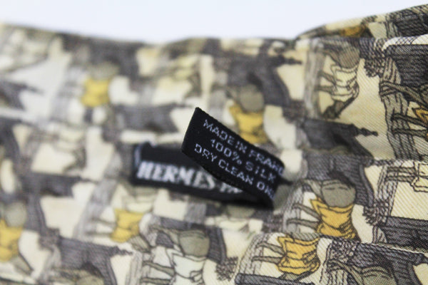 Vintage Hermes Men's Silk Scarf