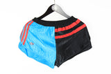 Vintage Adidas Shorts Small / Medium blue black 90s retro style authentic sport rare shorts made in Hong Kong