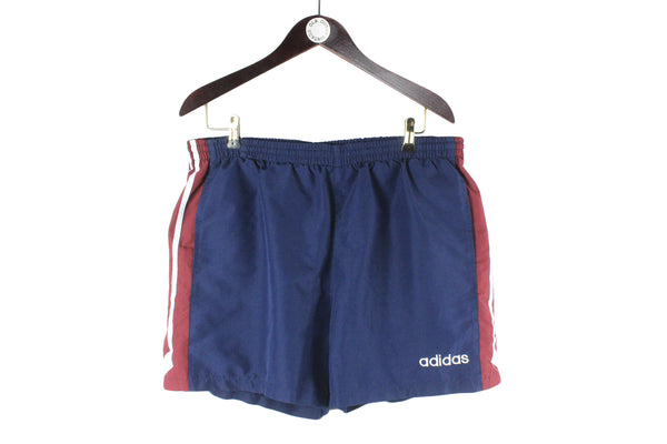 Vintage Adidas Shorts navy blue sport style 90s classic summer shorts