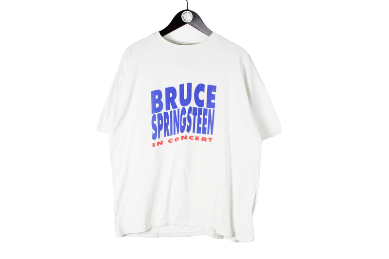 Vintage Bruce Springsteen T-Shirt XLarge size big logo music tee concert tour short sleeve cotton top summer wear 90's 80's style streetwear crewneck