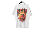 Vintage NBA T-Shirt XXLarge size men's oversize big logo basic sport tee retro style rare top short sleeve authentic athletic wear  Miami Heat basketball jersey
