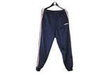 Vintage Adidas Track Pants XLarge size men's sport wear navy blue clothing rare retro 90's 80's suit authentic athletic brand