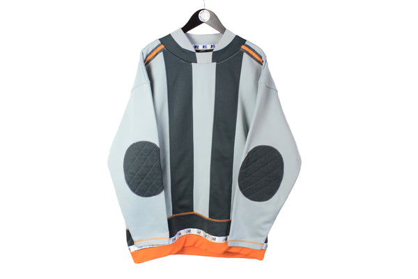 Vintage MTV Sports Sweatshirt XLarge gray blue orange 90's 1998 jumper sport style