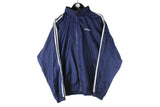 Vintage Adidas Jacket Large / XLarge navy blue windbreaker 90s sport style 3 stripes