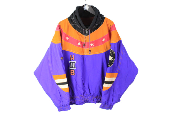Vintage Bogner Anorak Jacket XLarge Mountain Sport purple orange WB big logo 90's ski style  Stars logo