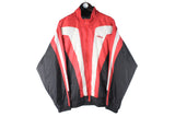 Vintage Adidas Track Jacket XLarge black white red 90s retro classic sport style windbreaker
