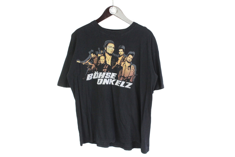 Vintage Böhse Onkelz T-Shirt Medium size men's unisex merch top black big logo tee music band 90's style retro clothing short sleeve summer wear
