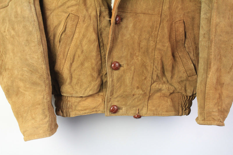 Vintage Suede Leather Jacket Small