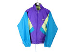Vintage Nike Track Jacket XSmall / Small purple full zip sport style 90s