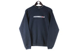 Vintage Nike Sweatshirt Medium navy blue crewneck big logo 90s retro sport style jumper running line
