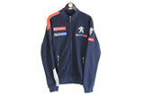 Vintage Peugeot Sport Sweatshirt Full Zip  racing retro total rally formula 1 00s jumper