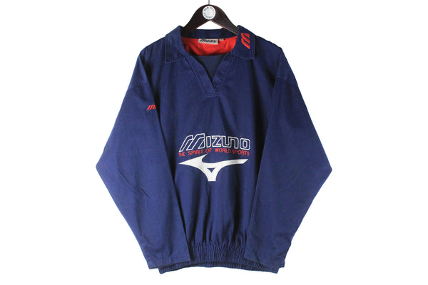 Vintage Mizuno Sweatshirt Medium big logo work style 90s retro heavy cotton jumper