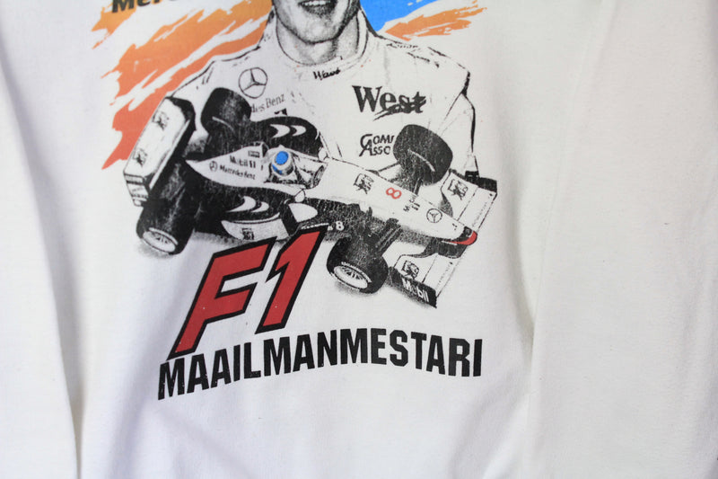 Vintage Mika Hakkinen Maailmanmestari McLaren F1 Sweatshirt Small