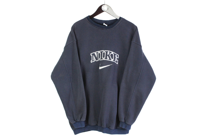 Vintage Nike Bootleg Sweatshirt XLarge size men's oversize big logo retro pullover long sleeve jumper swoosh crewneck authentic athletic atyle USA wear