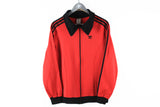 Vintage Adidas Track Jacket Medium 80s made in West Germany red rare sport jacket