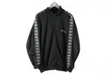 Vintage Adidas Track Jacket Large black white full sleeve big logo 90s sport jacket