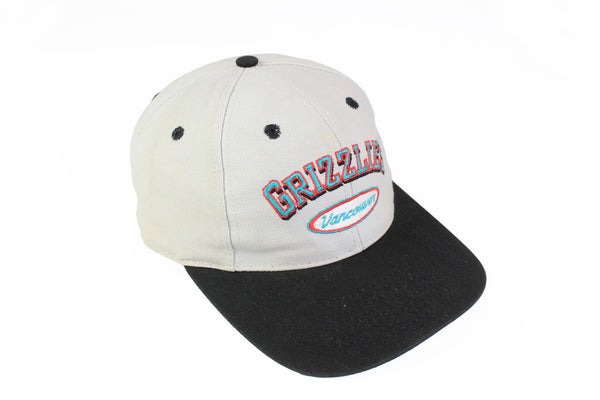 Vintage Grizzlies Vancouver Cap gray NBA Basketball rare 80's hat