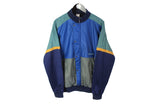 Vintage Adidas Jacket Large / XLarge  multicolor 90's blue green retro style full zip windbreaker made in Finland