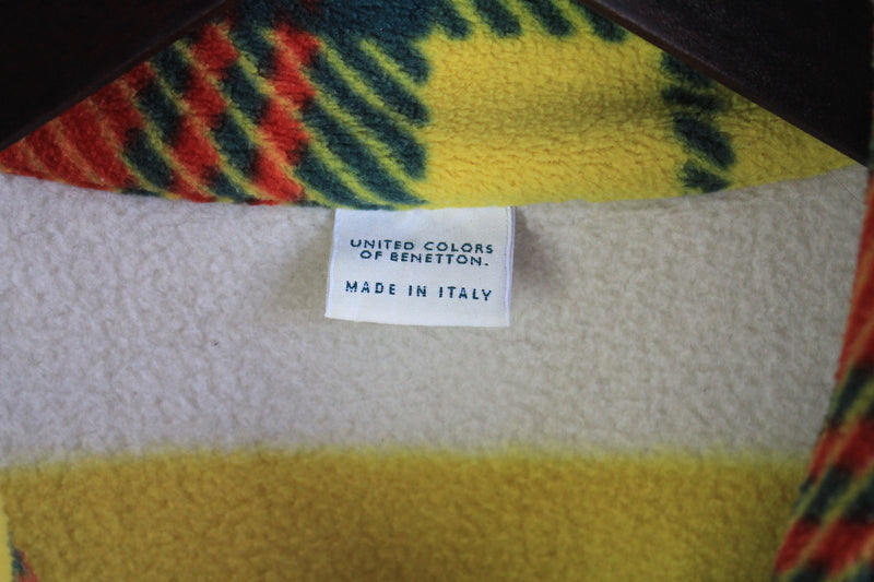 Vintage United Colors Of Benetton Fleece 1/4 Zip Small