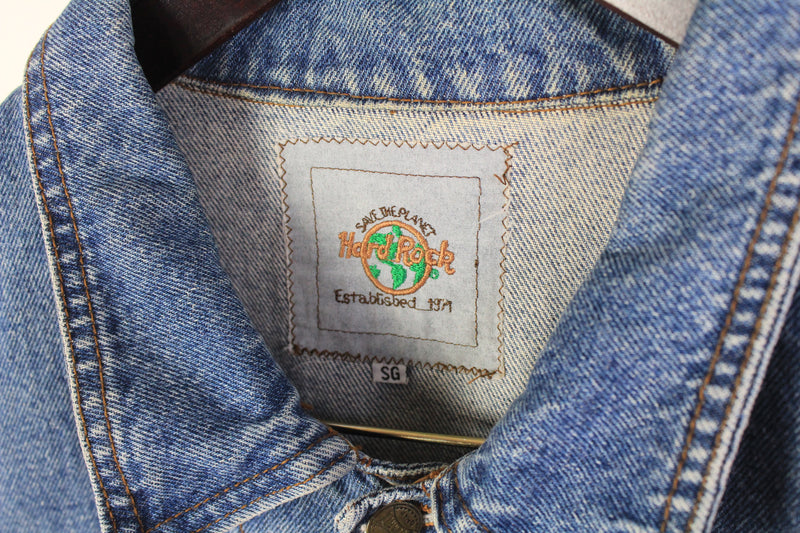 Vintage Hard Rock Cafe Gran Canaria Denim Jacket Large