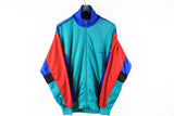Vintage Adidas Track Jacket Large / XLarge green red multicolor 90s sport coat